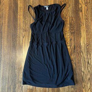 Black Mesh Corset Dress